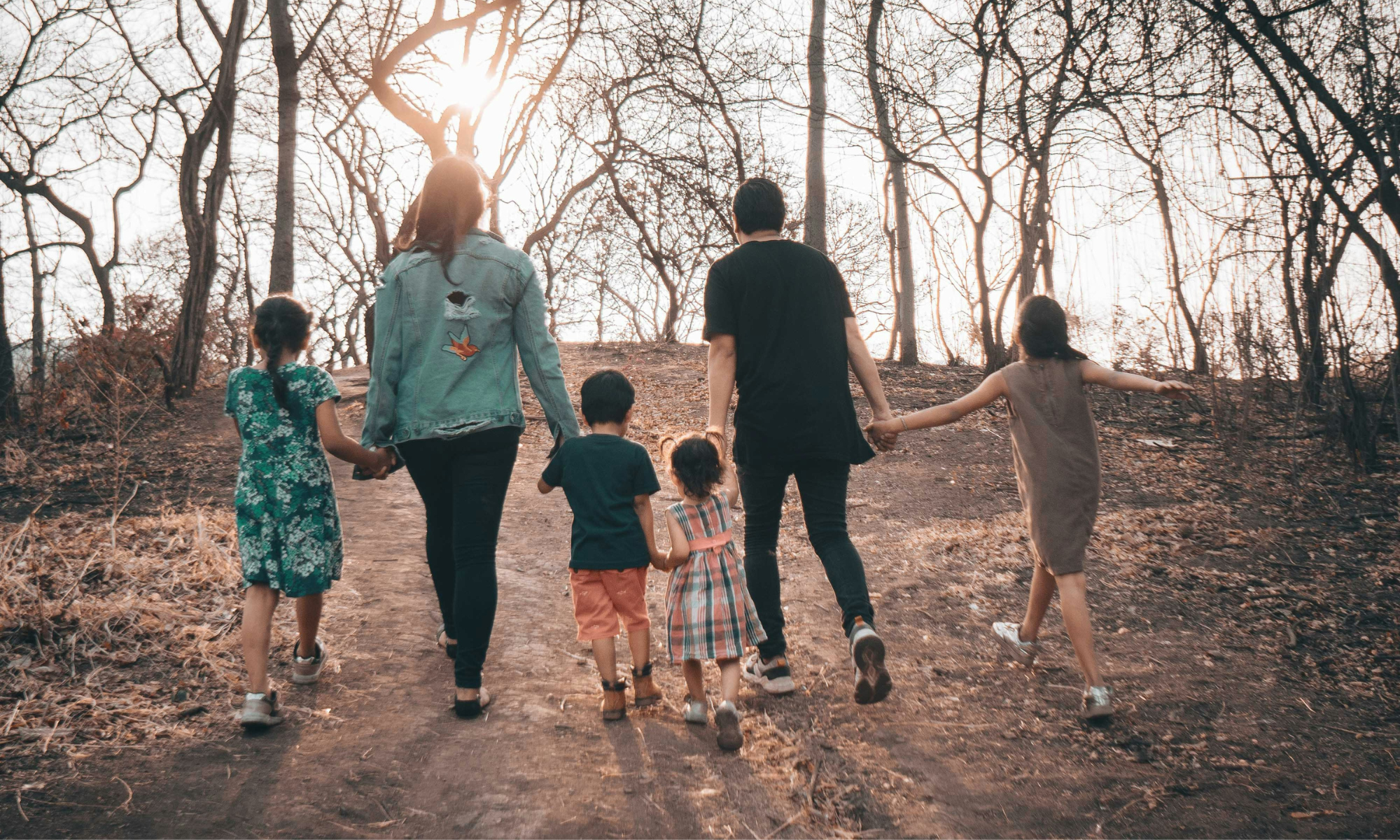 family time. going for a walk